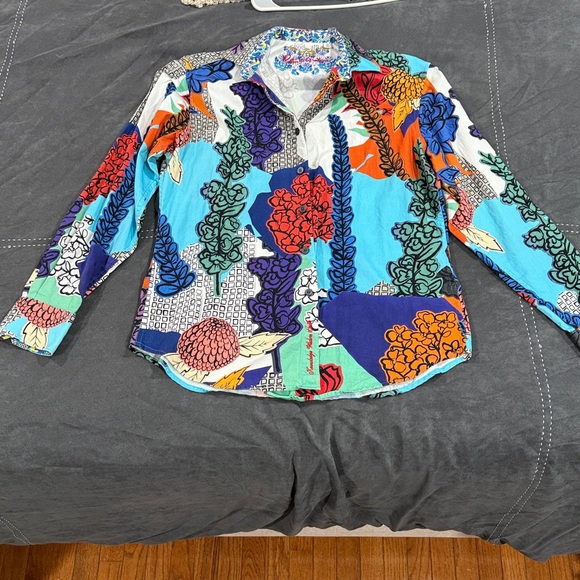 Robert Graham Men’s Wildflowers Long Sleeve Dress Shirt - Size M - Classic Fit - Picture 1 of 5